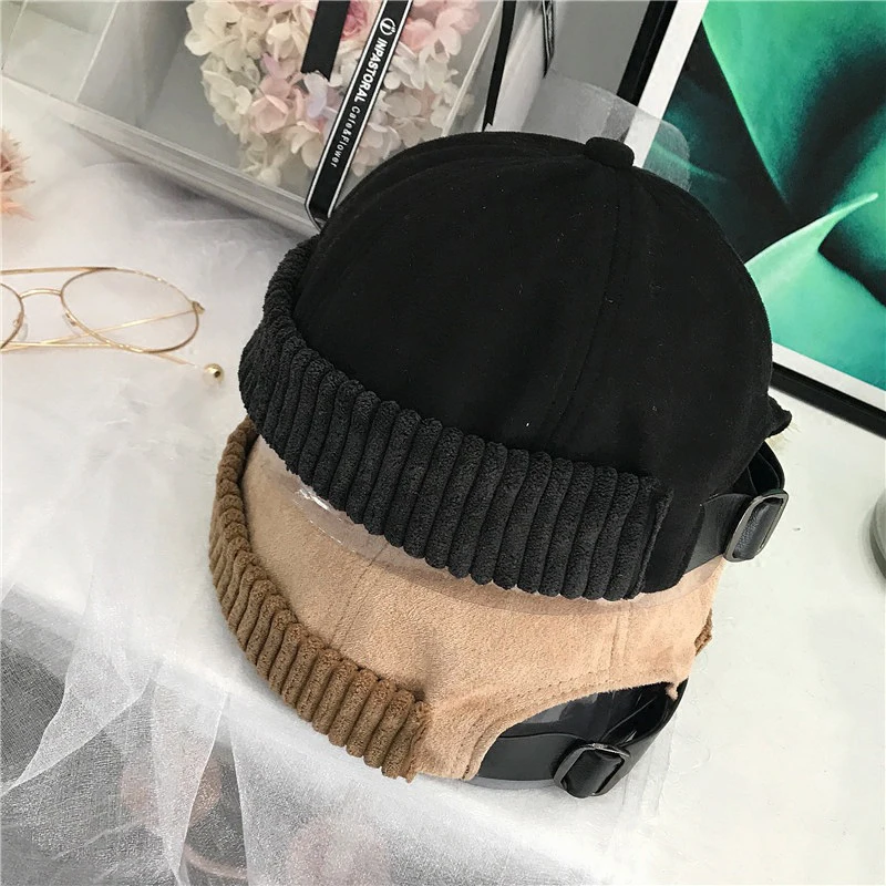 Новый весенний модный однотонный замшевый берет Skullcap в стиле хип-хоп зимняя
