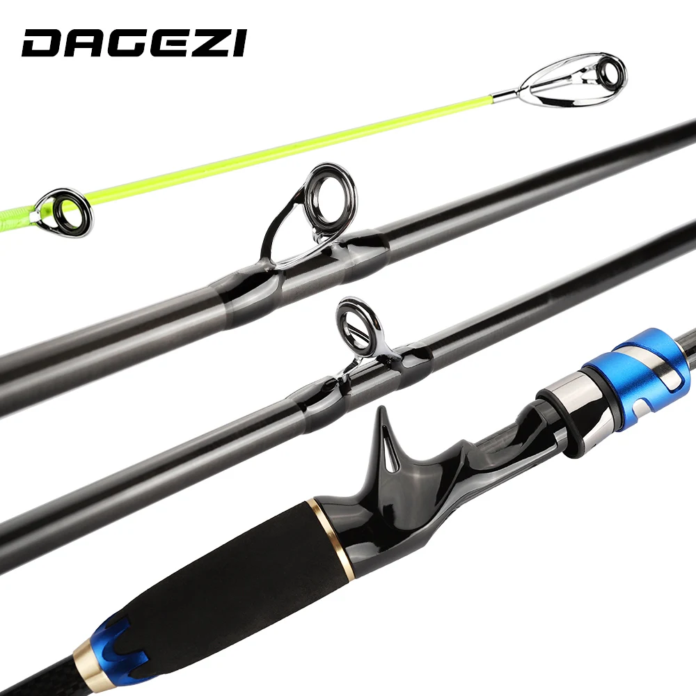 

DAGEZI Carbon Fiber Lure Fishing Rod 1.8M/2.1M/2.4M M Power 7-20g 4 Section Travel Rod Ultralight Casting Rod Fishing Rods