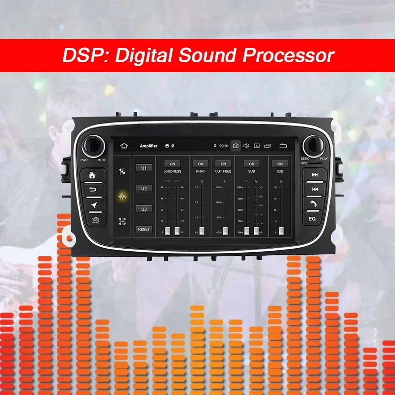 AUTOTOP DSP 2 Din Android 9,0 автомобильный DVD gps плеер для Ford/Focus/Mondeo/S-MAX/C-MAX/Galaxy/Kuga мультимедиа Автомагнитола