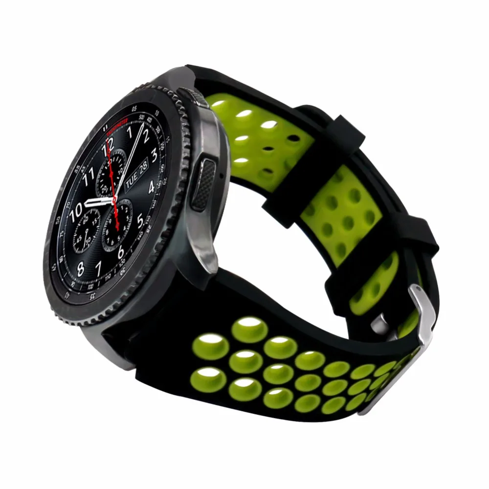 Для Samsung gear s3 Classic Frontier сменный ремешок R770 биколор силиконовый классический для