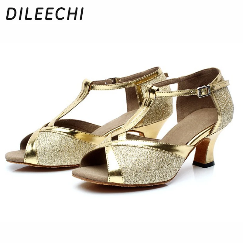 DILEECHI взрослые женские туфли для латиноамериканских танцев квадратные