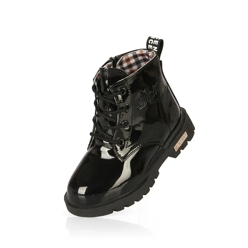 JUSTSL/осенне зимняя модная обувь для мальчиков и девочек Уличные детские кожаные