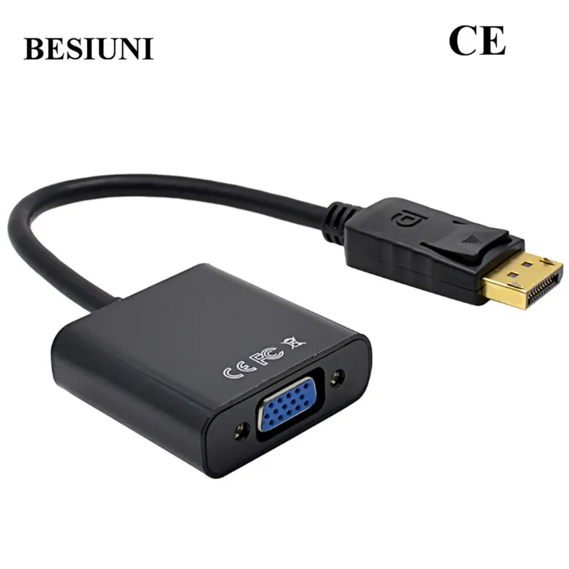 Кабель адаптер BESIUNI DisplayPort DP к VGA профессиональный для Apple MacBook Air Pro iMac Mini Thunderbolt|dp to