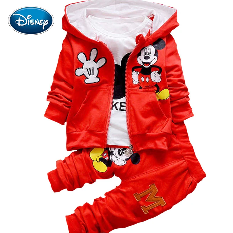 Набор Микки Disney на весну и осень детский хлопковый комплект с капюшоном рисунком