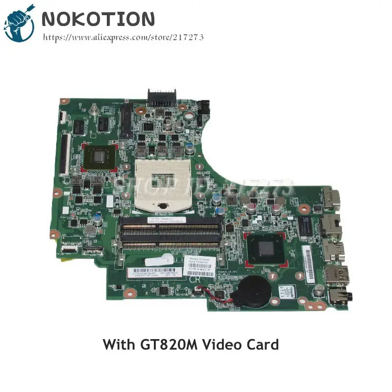 Материнская плата NOKOTION 747263 001 501 для ноутбука HP Compaq 14 D 240 G2 246 материнская HM76 DDR3 GT820M