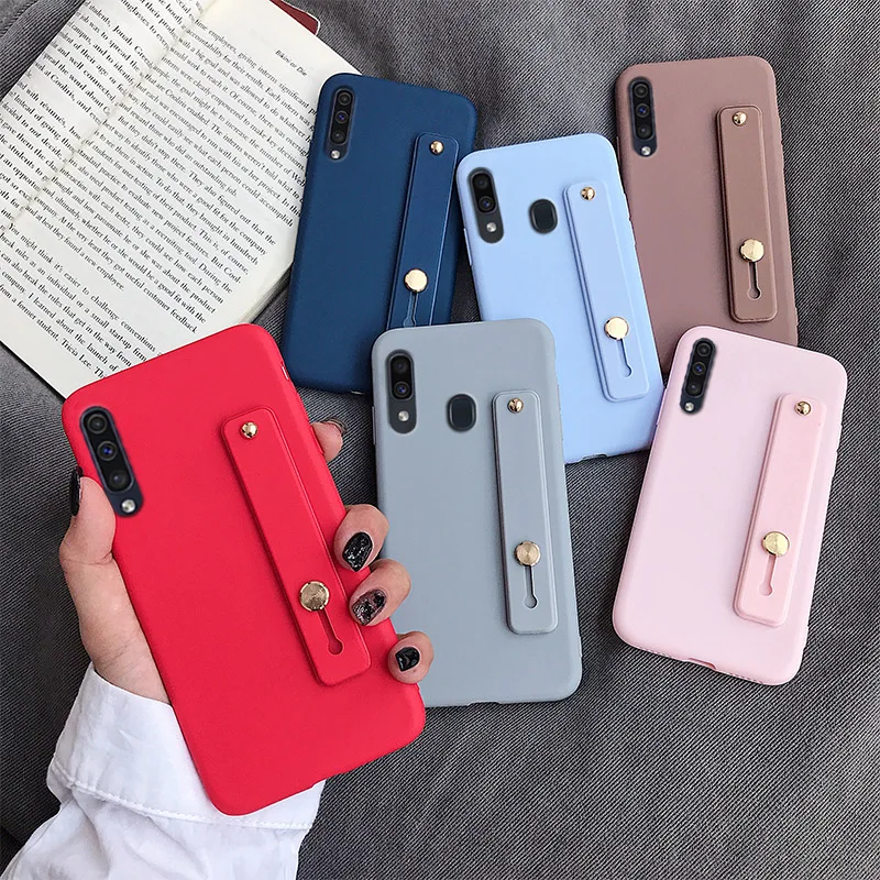

Hand Band silicone case for samsung galaxy a50 a30 a31 a70 a40 a20 a21s m31 m20 m10 a7 2018 wrist band phone holder soft cover