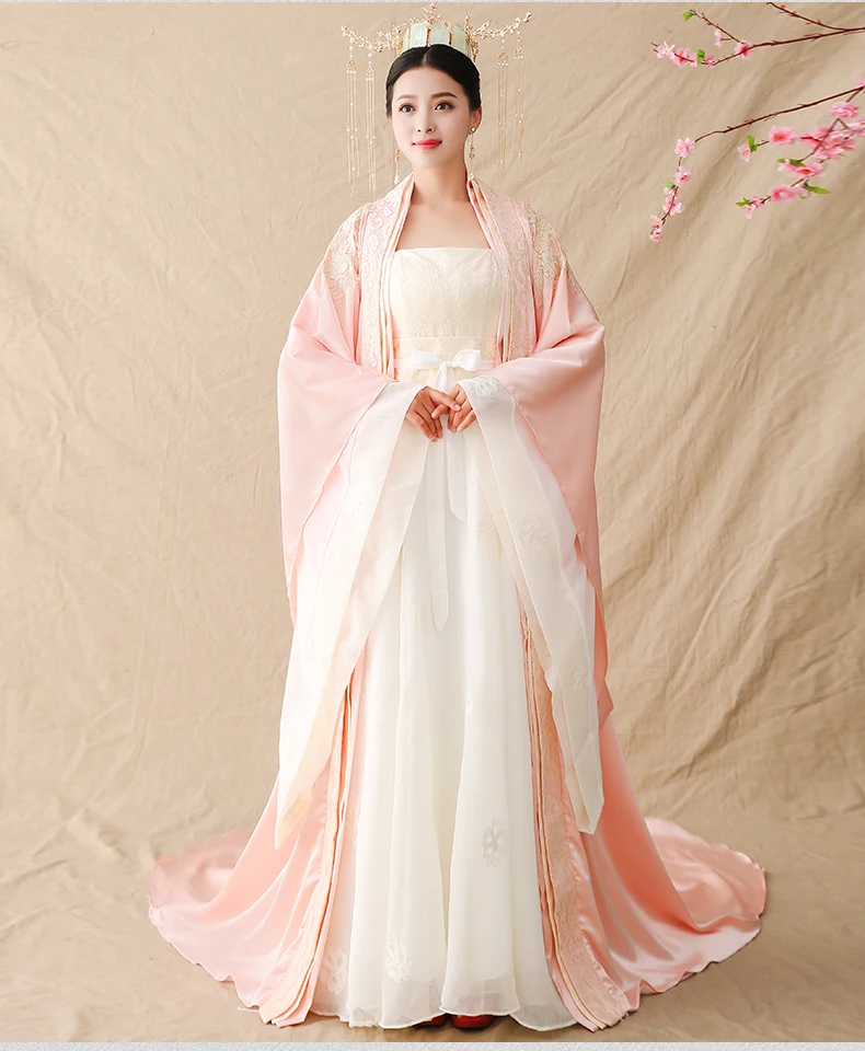 Для женщин Косплэй костюм феи Hanfu одежда Китайский традиционный Древний платье Танцы Одежда для сцены костюм принцессы Розовое платье
