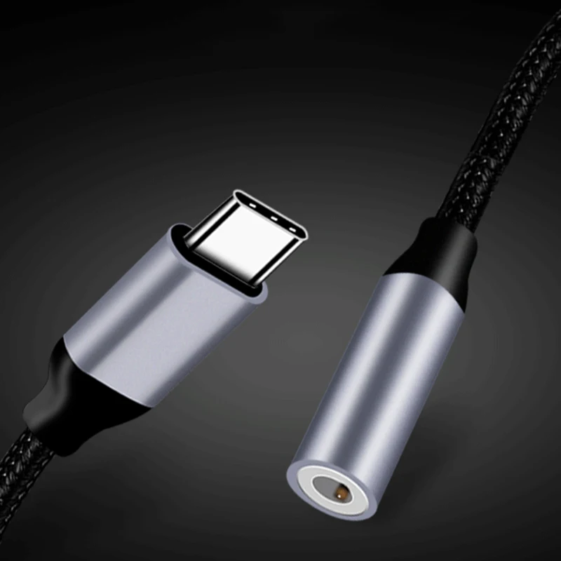 Thbelieve 3 5 мм штекер USB C Женский Тип до короткие нейлоновые кабели для Huawei Aux аудио