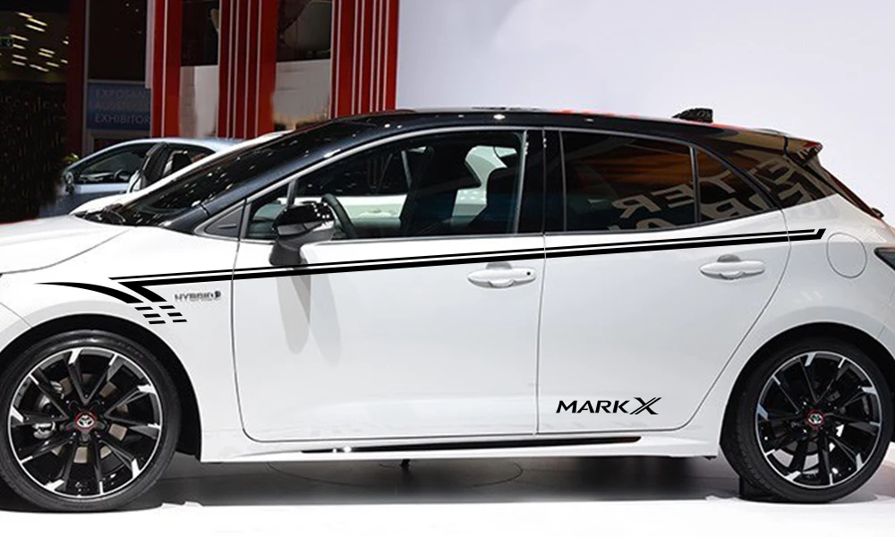 Наклейка на боковую дверь автомобиля виниловая обертка Авто DIY Декоративные наклейки для TOYOTA Corolla автостайлинг спортивный тюнинг автомобильные аксессуары