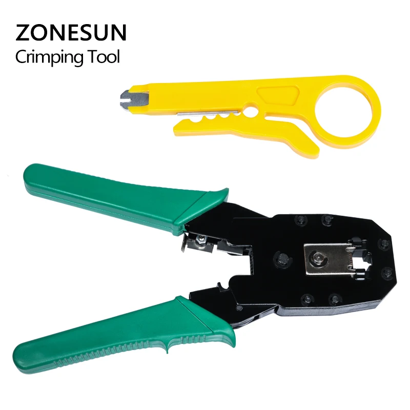 Обжимной инструмент ZONESUN RJ45 RJ11 4P4C 4P2C для проводов обжимной ПК ручной обжима
