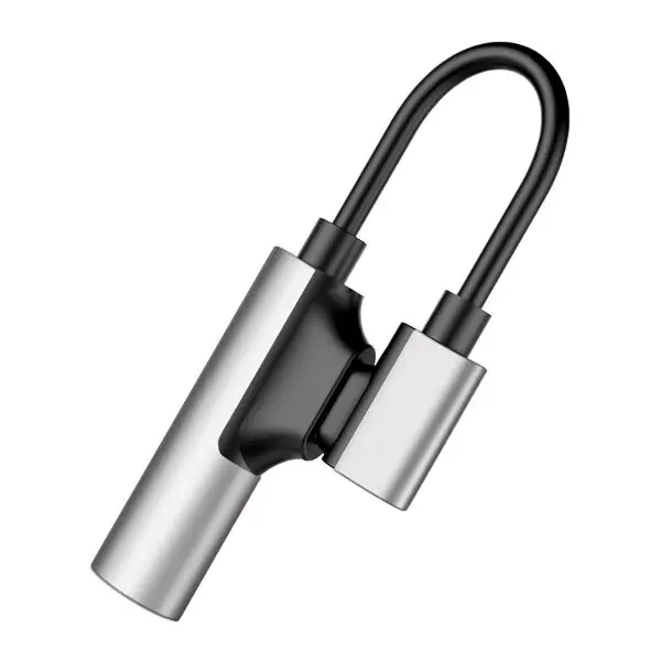 Серебристый ACCEZZ usb type C адаптер для Xiaomi Mi 6 5 huawei mate 10 Pro быстрый разъем для наушников разветвитель зарядки аудио разъем для наушников - Цвет: Серебристый
