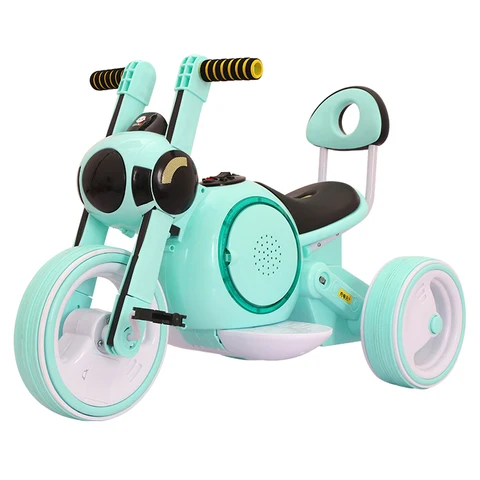 Детский Электрический мотоцикл, трехколесный велосипед для детей 1-5 лет, зарядка, детская коляска 2 в 1, игрушечная машинка, сидящие люди