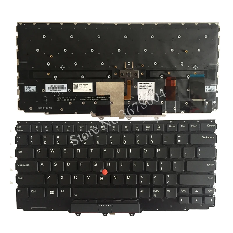 Новая клавиатура США для Lenovo IBM ThinkPad X1 yoga 2nd 2017 ноутбука с черной подсветкой |