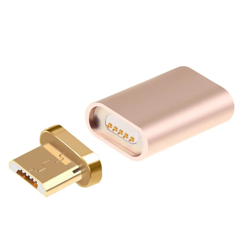 YIESOM для Android зарядное устройство Micro usb кабель для зарядки металлический штекер Магнитный адаптер зарядное устройство для передачи данных для samsung S6 S7 Edge htc - Цвет: Gold
