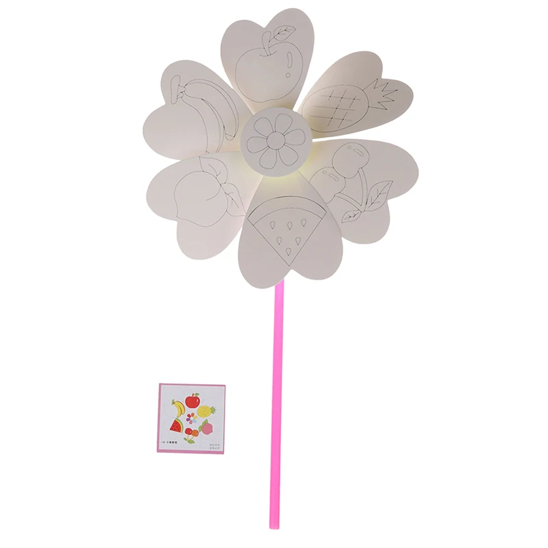 

New DIY Windmill Paint Drawing Toys Painting Graffiti coloring puzzle toys Kindergarten Handmade Art Toy for kids children