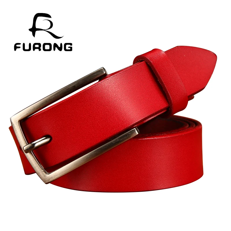 Vintage Style Women's Belt Black 3 Color Cow Genuine Leather Ladies's High Quality Belts For Women Square Buckle Female Gifts