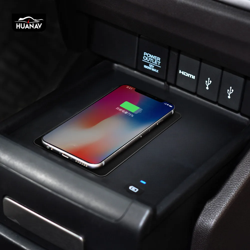 QI Беспроводное зарядное устройство для Honda Odyssey 2017-2018 интеллектуальный