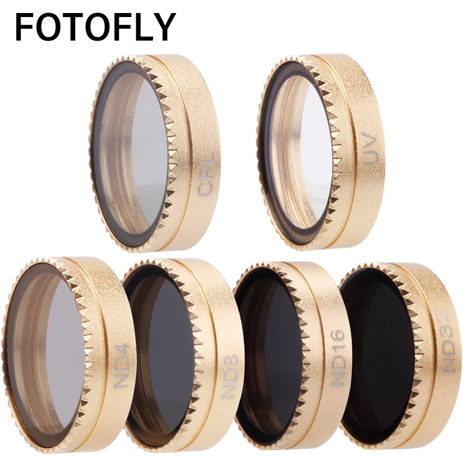 

Набор поляризационных фильтров для объективов DJI MAVIC AIR, с алюминиевой рамкой, ND 4, 8, 16, 32, UV, CPL