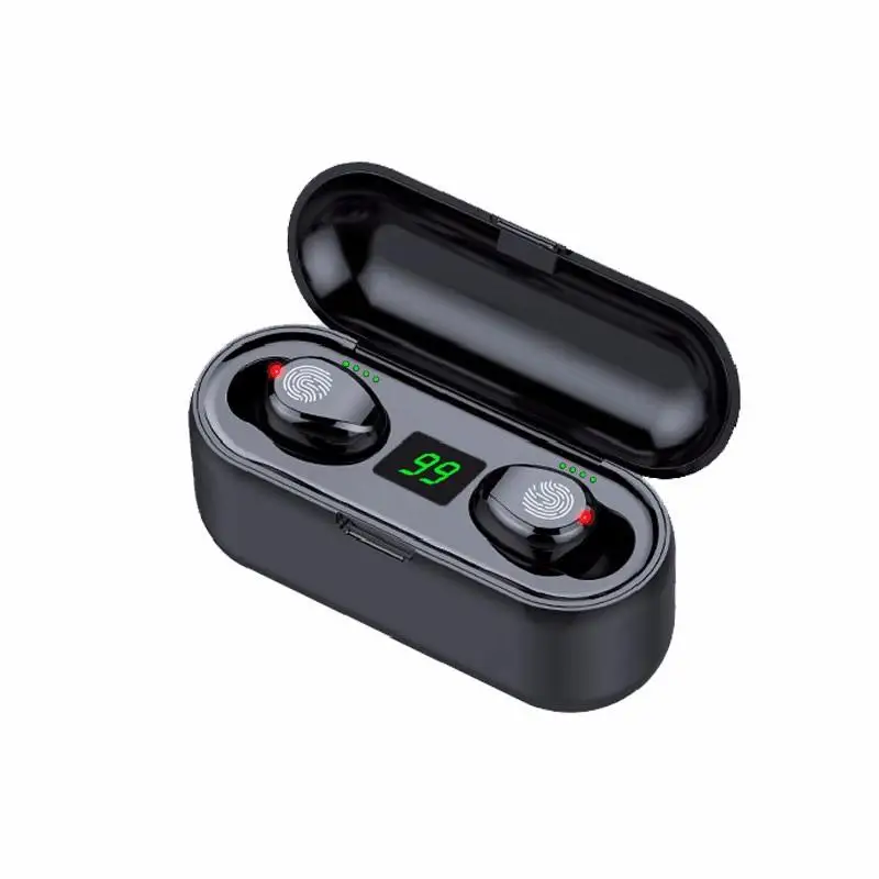 Touch control F9 TWS умные сенсорные наушники с отпечатком пальца, беспроводные Bluetooth наушники, светодиодный дисплей, наушники, 2000 мАч, зарядная коробка, быстрая - Цвет: Touch control