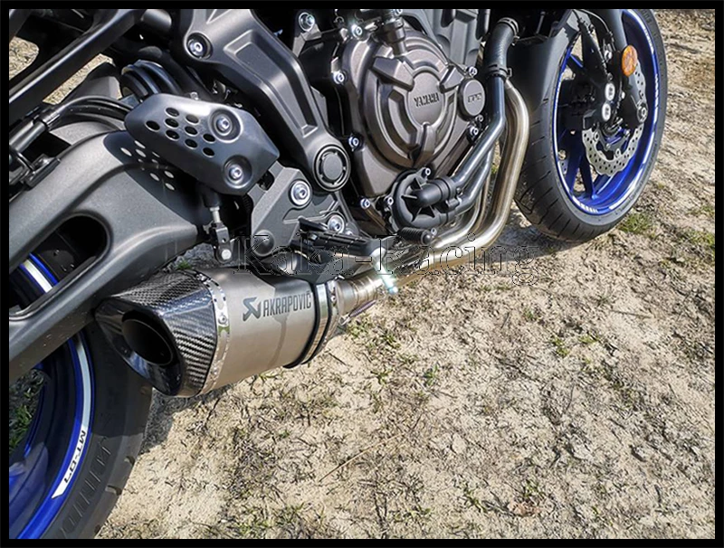MT07 FZ07 углеволоконные akrapovic выхлопной глушитель мото полная система скольжения для Yamaha mt-07 FZ-07 Tracer- XSR700