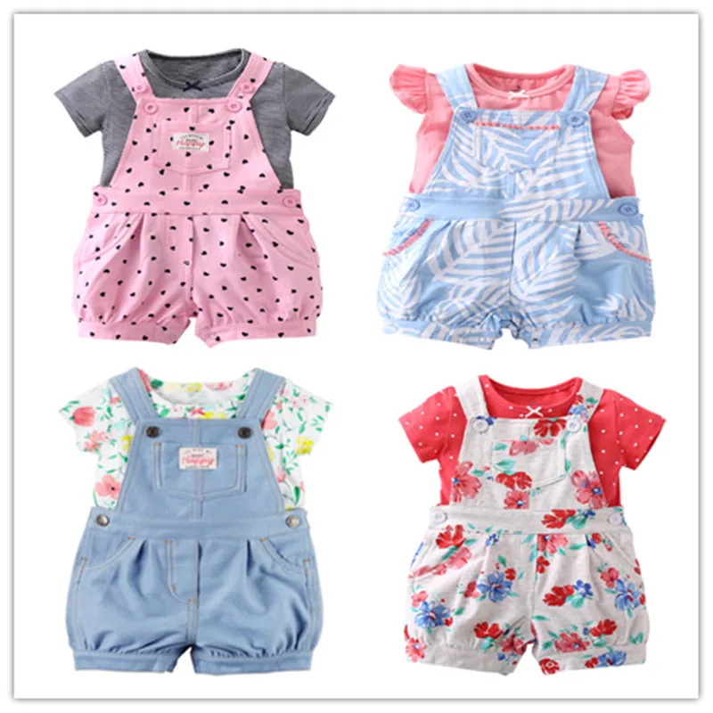 НОВЫЕ комплекты одежды для маленьких девочек, bebes летние шорты для новорожденных детей, одежда пояс для футболки для мальчиков штаны, 2 предмета, Прямая поставка