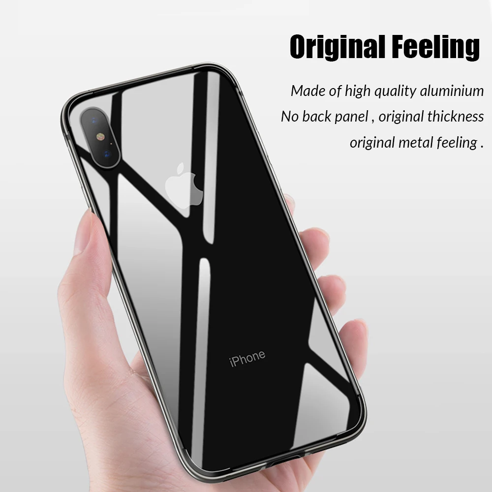 Роскошный металлический бампер для iPhone X XR XS 11 Pro Max алюминиевый ультратонкие