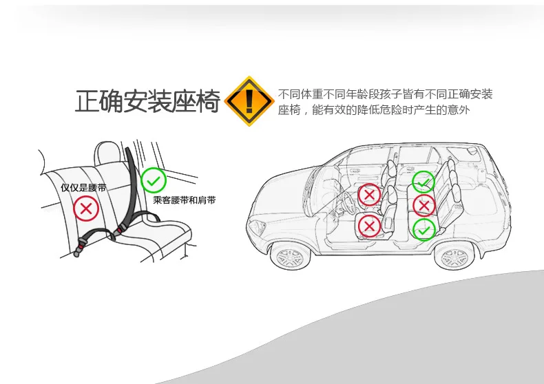 Детское автокресло безопасности для детей 9-12 лет один заменитель ISOFIX 3C