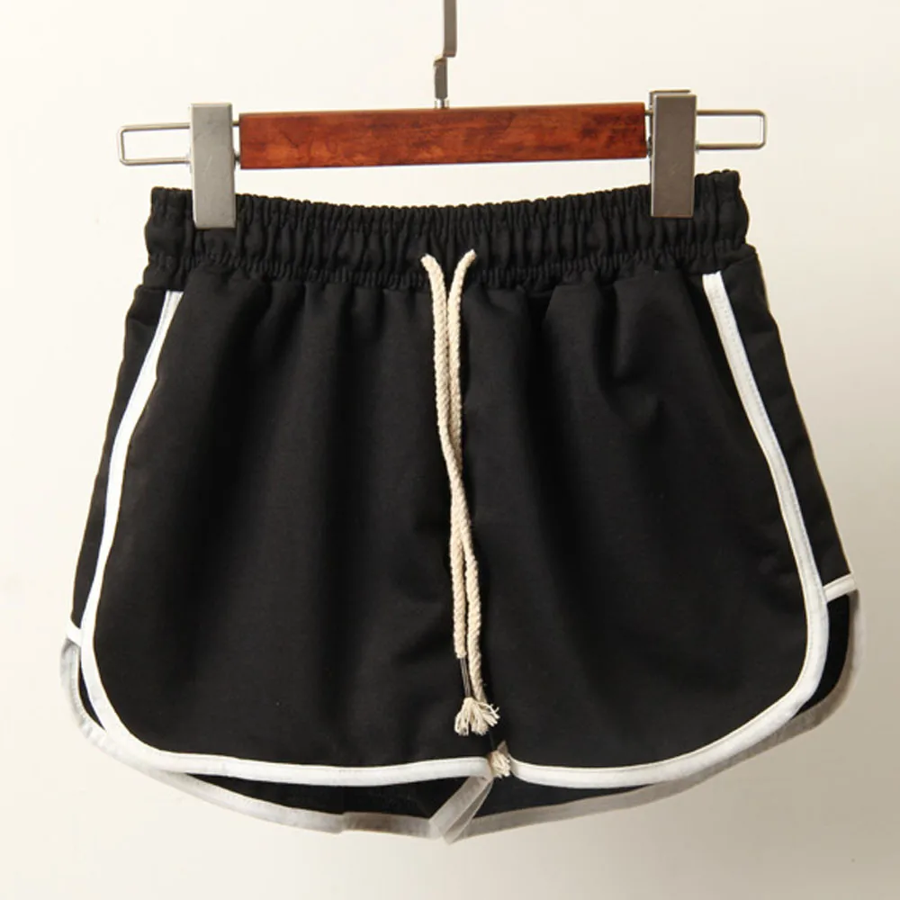 Шорты женские черные для фитнеса летние короткие пляжа мини|Женские шорты| |