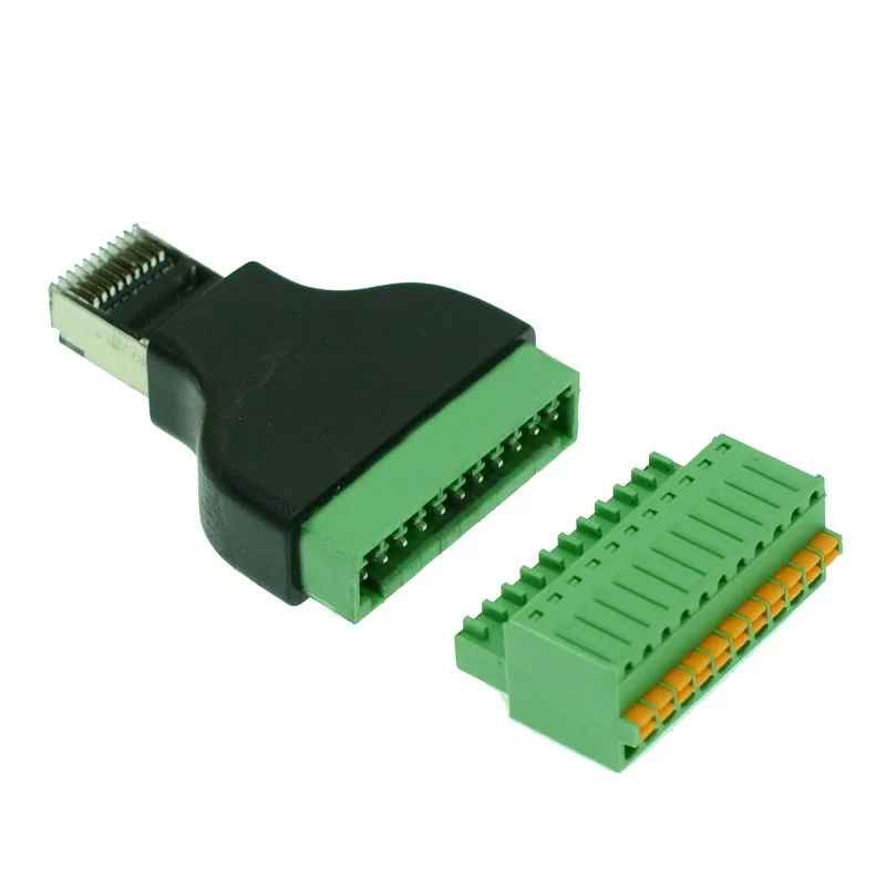 RJ50 разъем RJ50 к пружинному адаптеру RJ50 штекер к 11 контактный разъем RJ50 сплиттер для CCTV DVR
