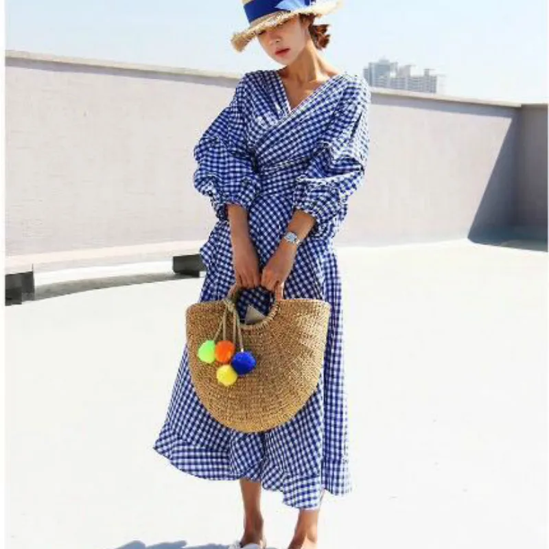 Женское плиссированное платье с корсетом асимметричное в стиле ретро v образным