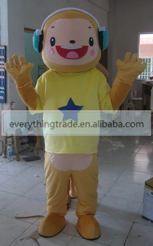 2014 On Sale yellow musician cartoon mascot costume animal fancy dress costumes Halloween Cartoon|halloween dress|halloween kidsdress greens |