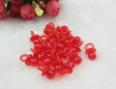 clear red 100 шт мини пустышки подарок на вечеринку в честь рождения ребенка прозрачные синие вечерние украшения для мальчиков - Цвет: clear red