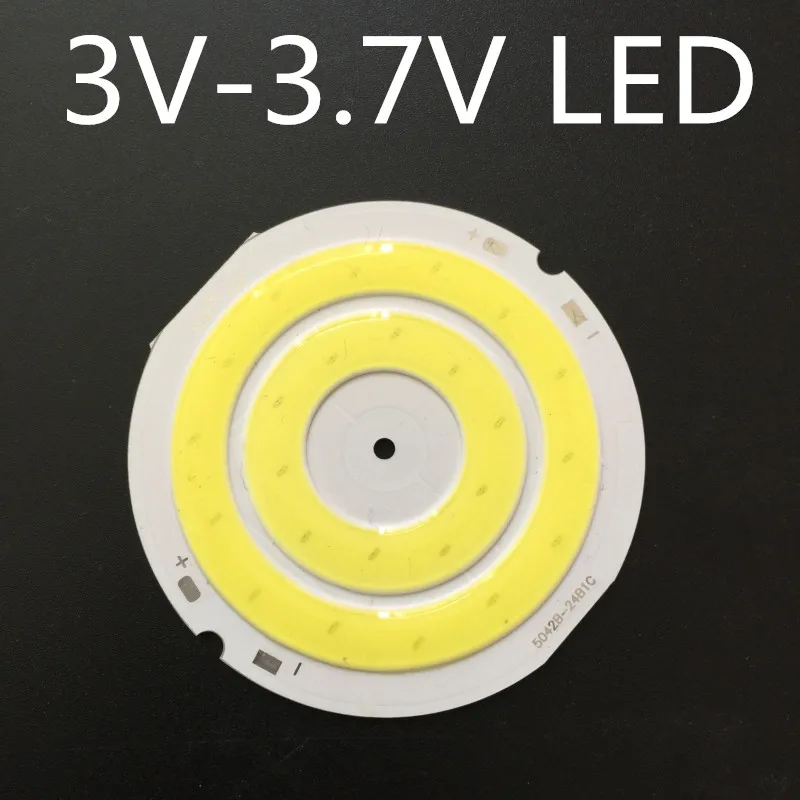 

LED circular lamp ring 3v-3.7 V white light battery lamp ring LED surface luminescent circle 50mm high light panel light 3W COB