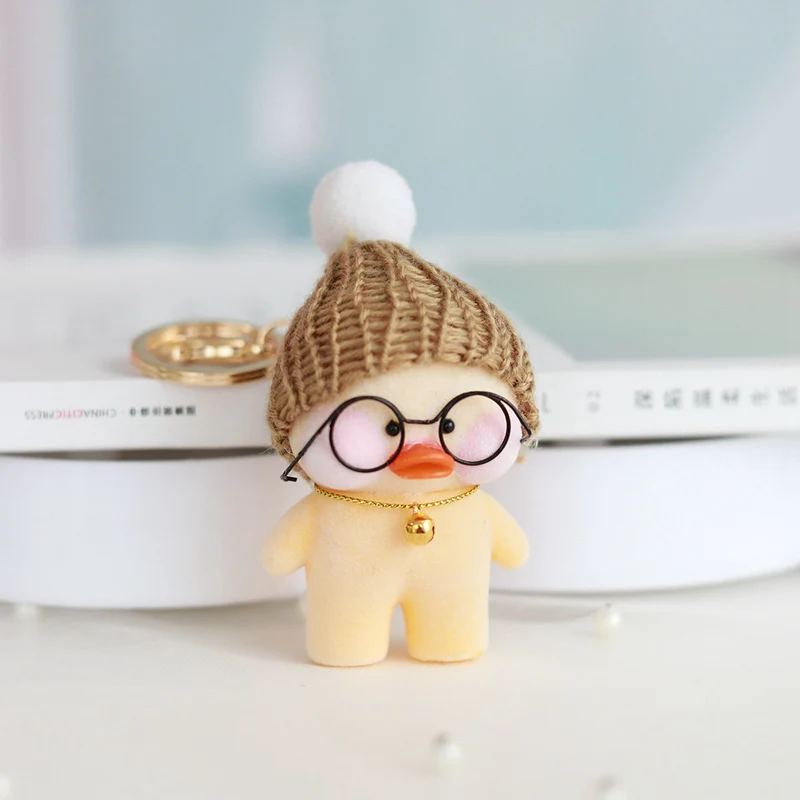 8 см Lalafanfan милый брелок Подвеска Игрушка Kawaii кафе мини желтая утка фигурка брелок сумки украшения игрушки для детей