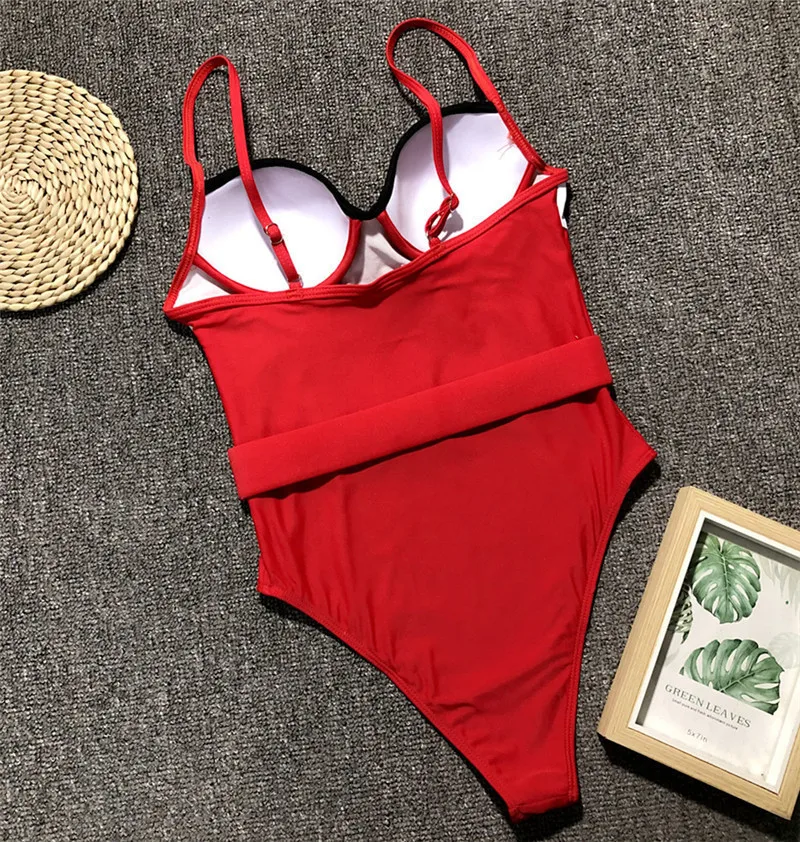 Черный цельный купальник 2019 Костюмы Монокини сексуальные купальники боди для