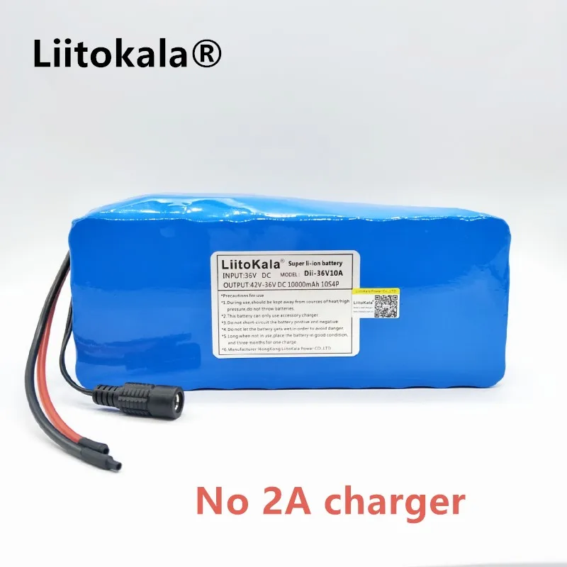 HK liitokala 36 V 10ah литий-высокомощный аккумулятор массовый пакет+ не включает 42 v 2A chager