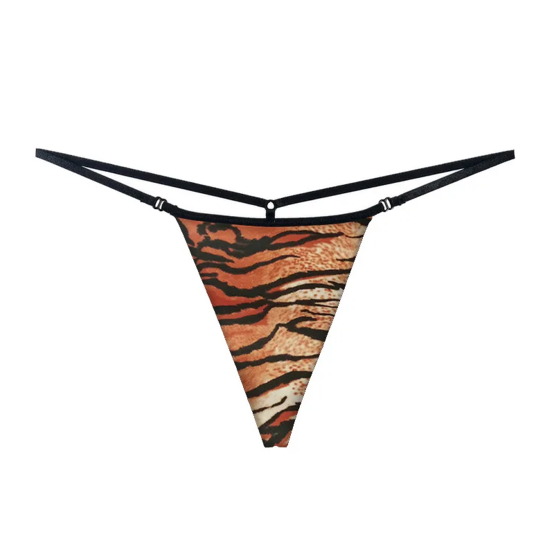 Tiger pattern Женские сексуальные трусы-брифы дамское нижнее белье бикини ремень Стринги Дамское хлопковое нижнее белье двухстороннее бесшовное дамское хлопковое - Цвет: Tiger pattern
