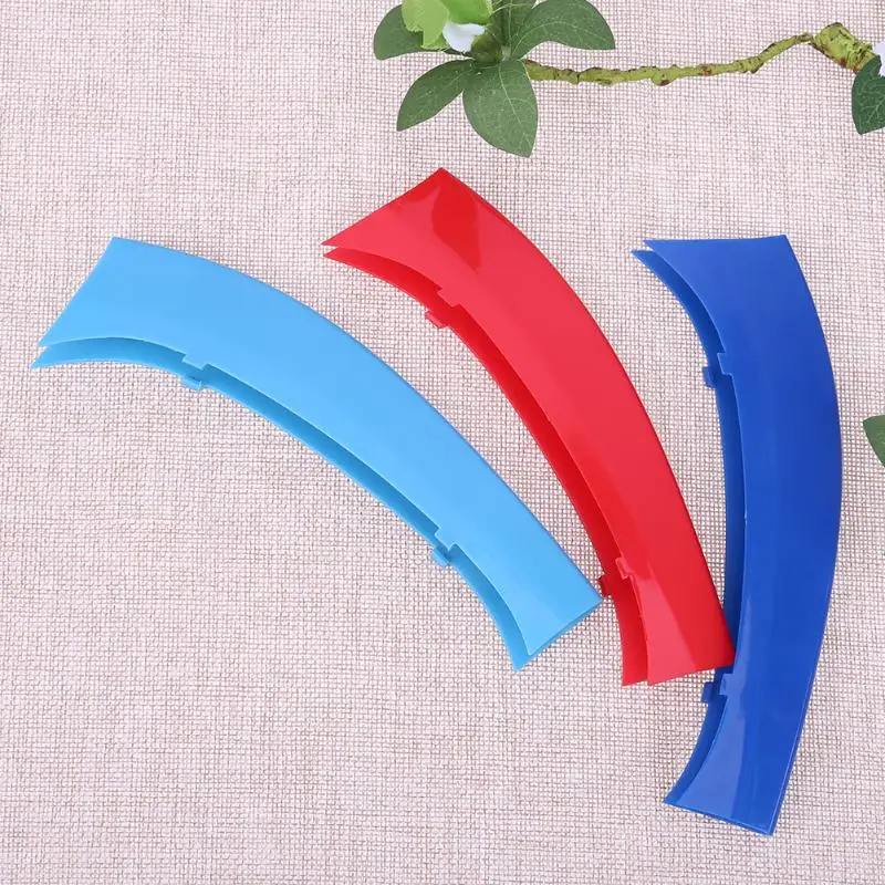 Трехцветная вставка в решетку автомобиля 3 шт. полоски решетки для передних почек