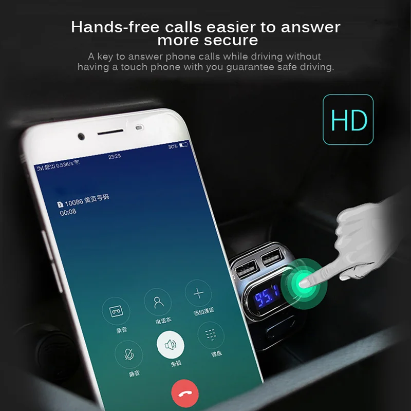 Bluetooth fm передатчик Беспроводной радио в автомобиле автомобильный адаптер