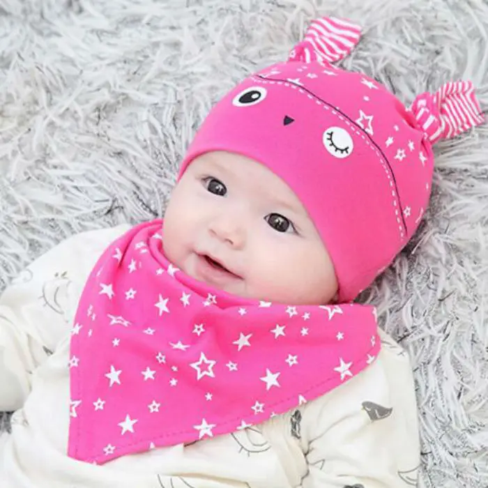 1 комплект шапки для новорожденных нагрудники маленьких мальчиков и девочек