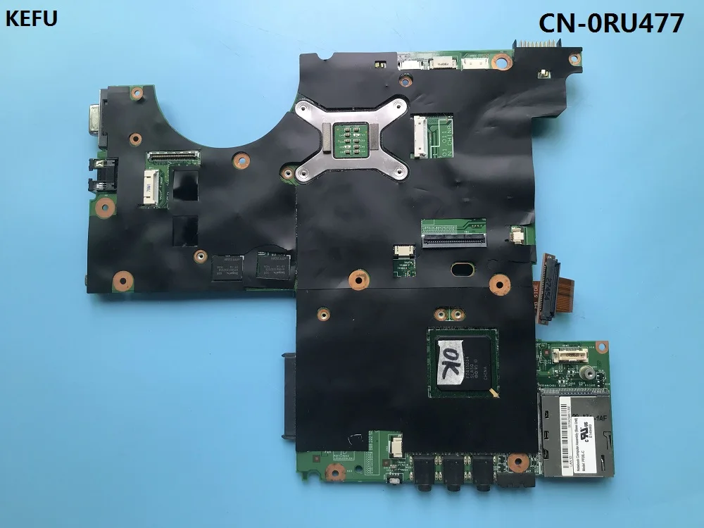 KEFU CN-0RU477 подходит для DELL XPS M1530 Материнская плата ноутбука 0RU477 RU477 PM965 с чипами видеокарты полностью протестирована