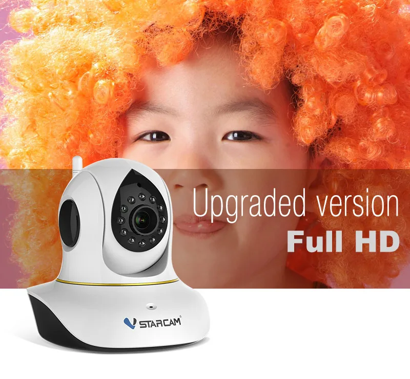 IP камера VStarcam C38S 1080p с поддержкой Onvif протоколов RTSP тройного потока Wi Fi 2 МП|ip camera