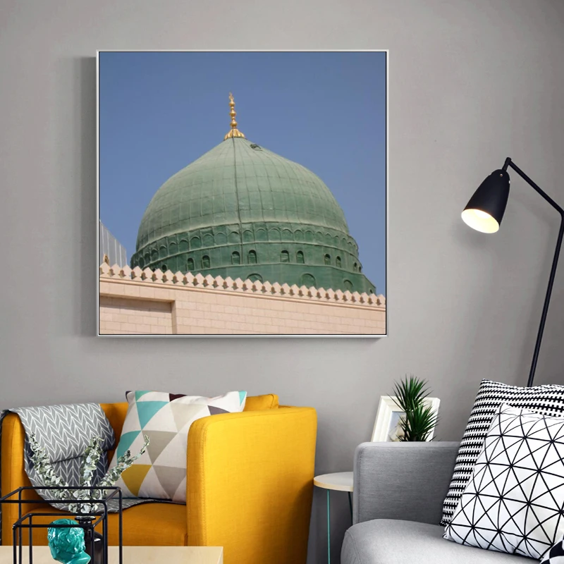 Modern Building Posters and Prints Wall Art Islamic Muslim Mosque Canvas Painting for Living Room Home Decoration Frameless | Дом и сад
