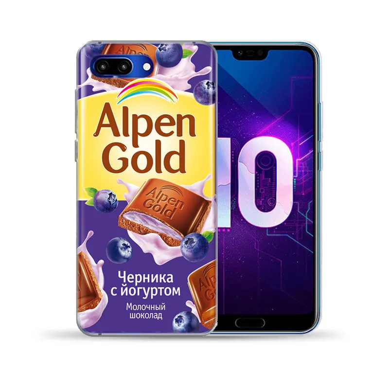 Мягкий ТПУ чехол с забавным шоколадом для Huawei Honor 9 10 Lite View 20 8X 8C 7A Y5 Y6 II Y3 Y7 2017 Y9 2018 2019
