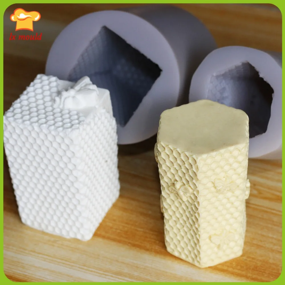 

HEXAGON Honey Bee Silicone Baking Moulds Wax Beeswax Candle Cake Molds