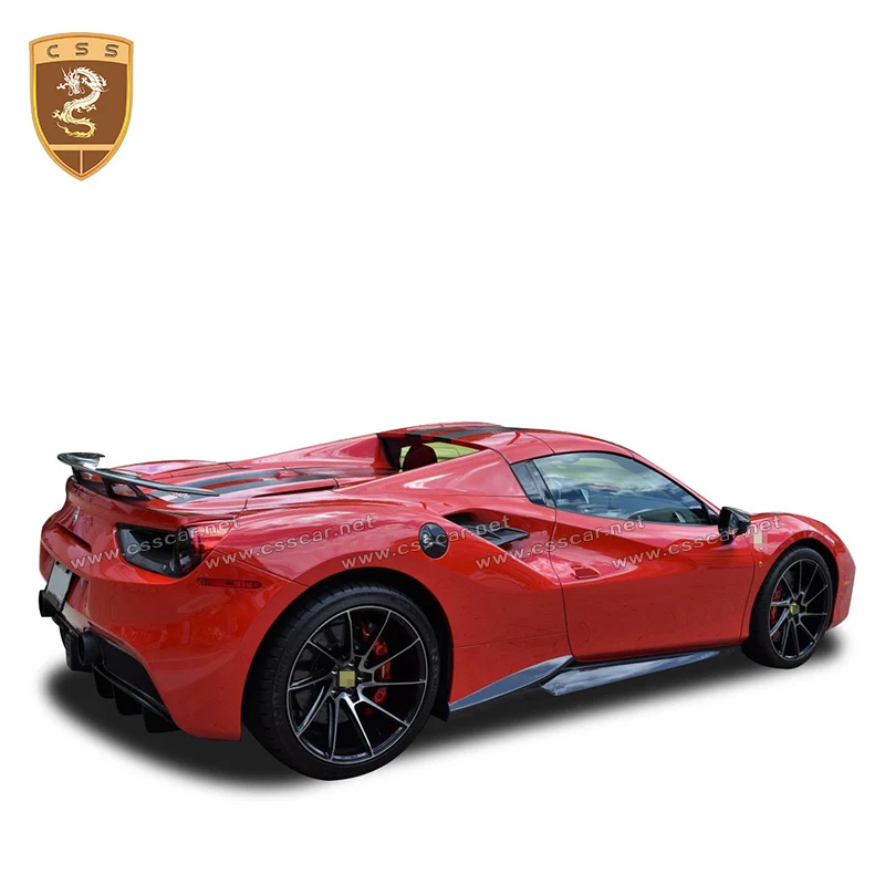 Большая Акция 100% углеродное волокно боковая юбка для Ferrari 488 автомобильный