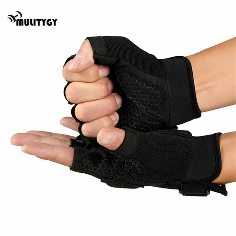 Половина Finger восхождение дышащая Боксёрские Перчатки GYM Прихватки для мангала