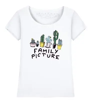 Dugujunyi 2019 Newest Women tops cacti Print t-shirt short sleeve o-neck Casual T-shirt t shirt Summer tees plus size T13 | Женская