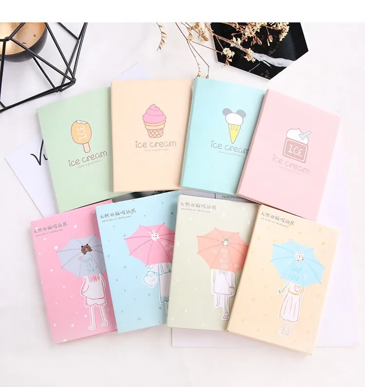 50sheets/pack Absorbent Paper Oil Control Wipes Makeup Cleansing Summer Blotting Facial Oil Shrink Pore Face Cleaning Tool