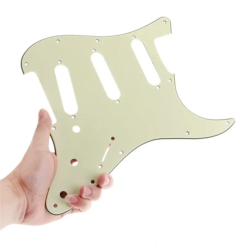 Mint Green Накладка sss для гитары с 11 отверстиями для США/MEX Fender Для Stratocaster Strat аксессуары для гитары - Цвет: Mint Green